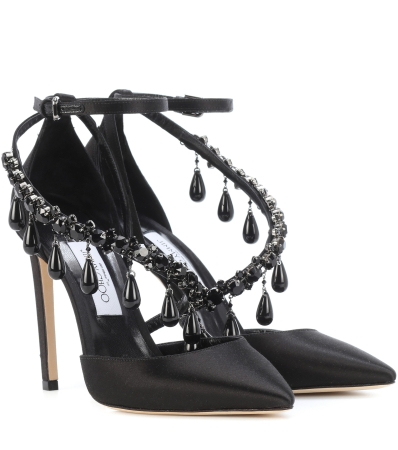 Leather high heels