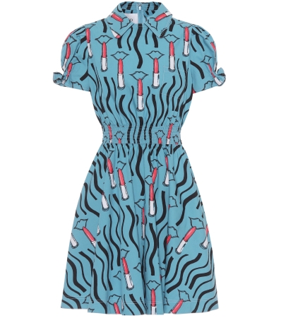 Cotton dress with collar