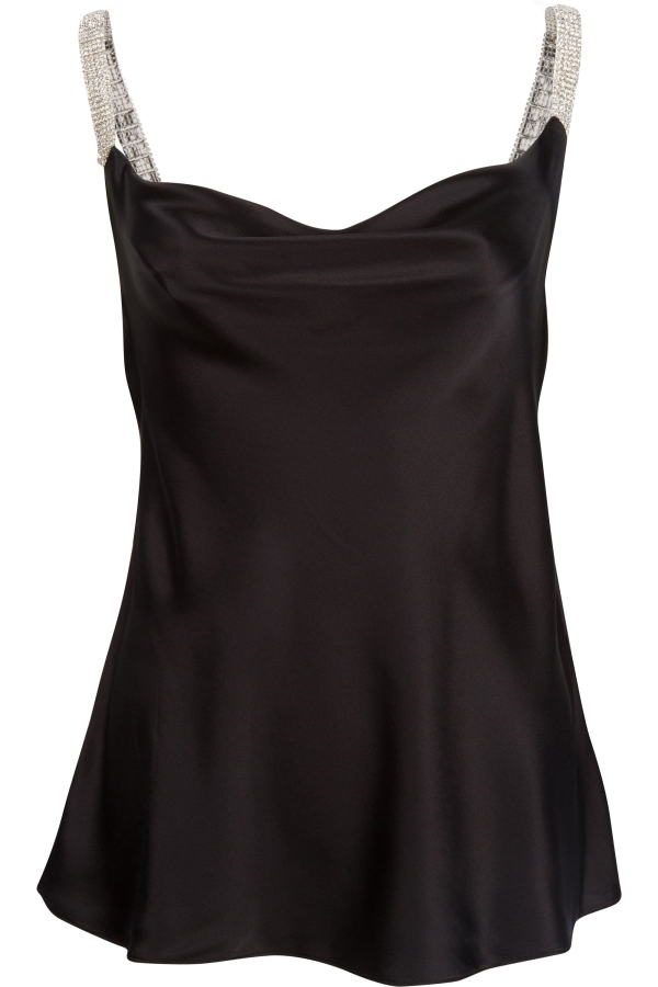 Black silk blouse