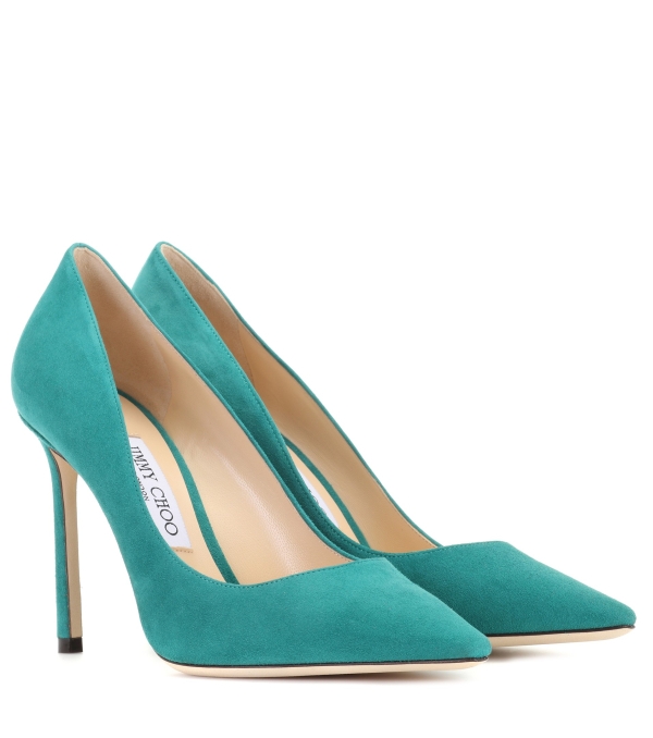 Suede high heels