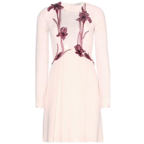Rochie mătase cu motiv floral