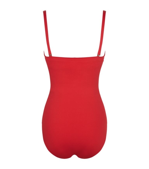 Stylish full swimsuit in red