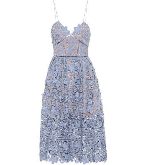 Lace dress with bustier lilac