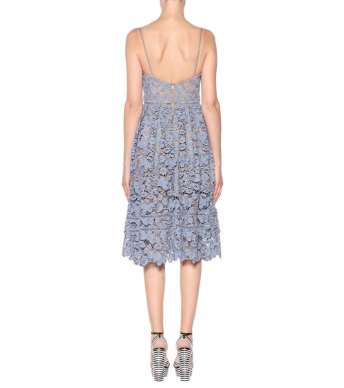 Lace dress with bustier lilac