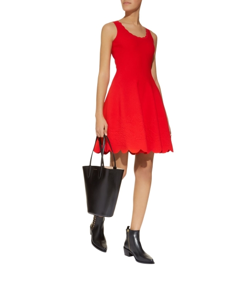 Floral red dress