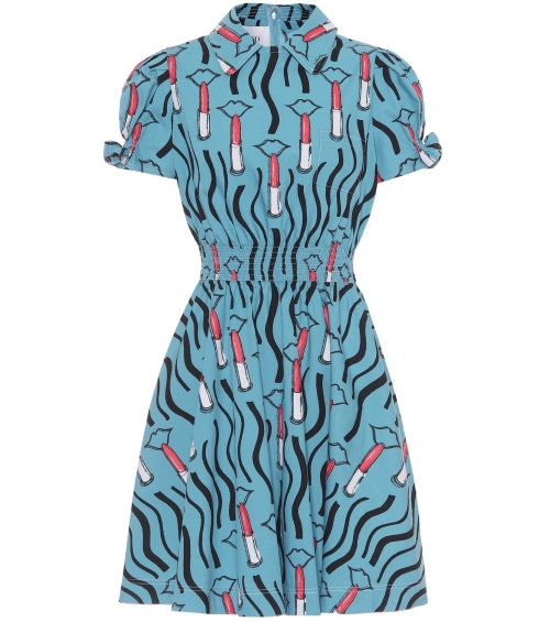 Cotton dress with collar